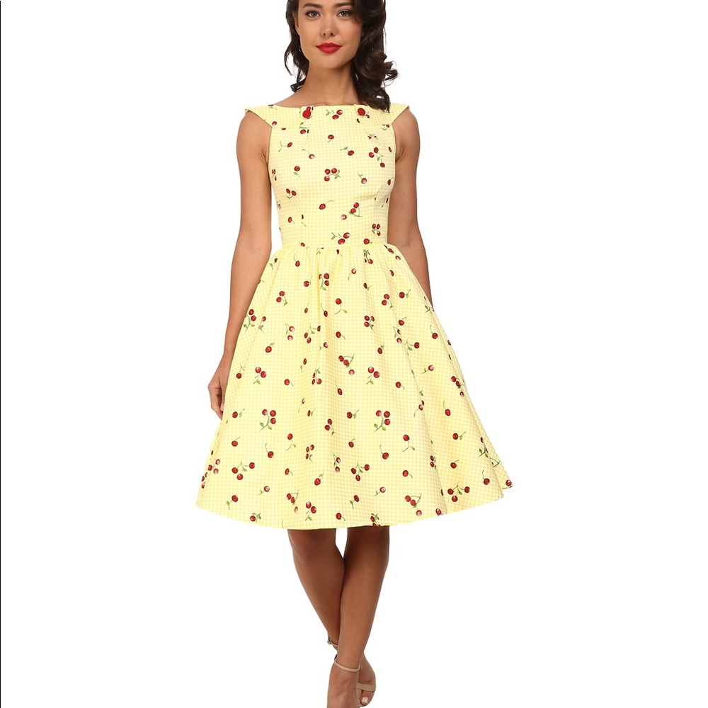 Stop Staring Cherry Lemon Swing Dress Retro